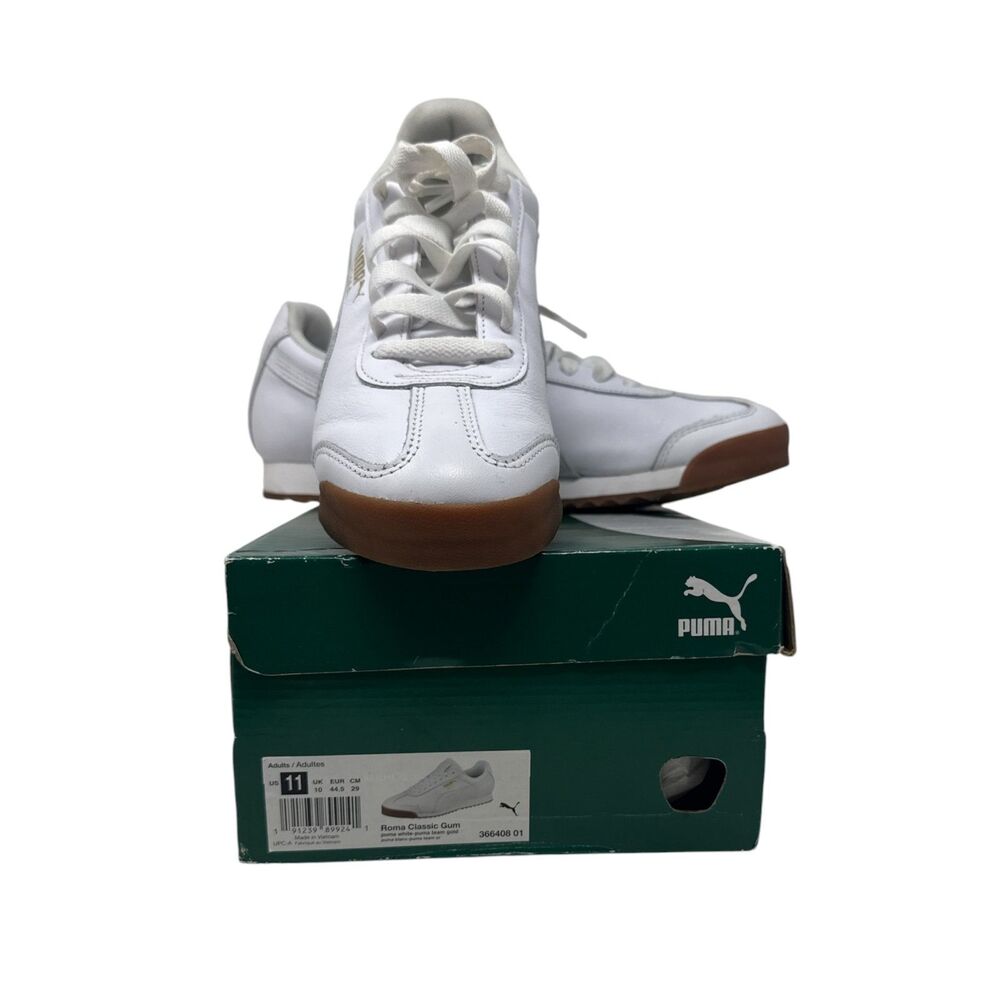 Puma Mens Roma Sneakers Size 11 Classic White shoes 366408-01